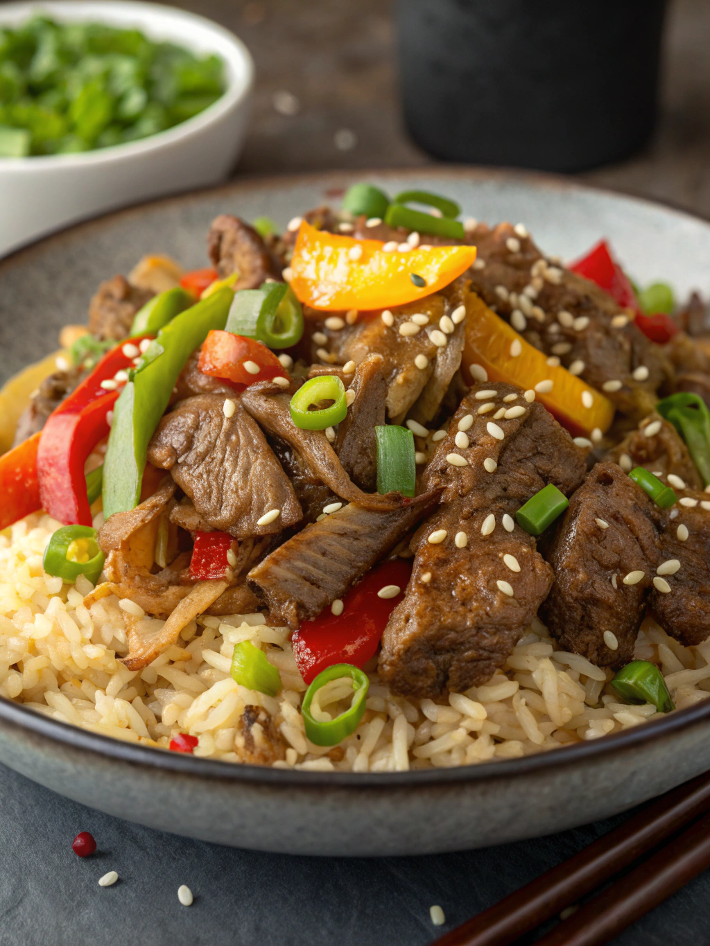 beef stir fry rice