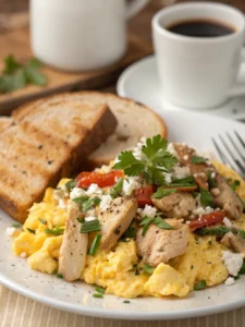 chicken and eggs breakfast